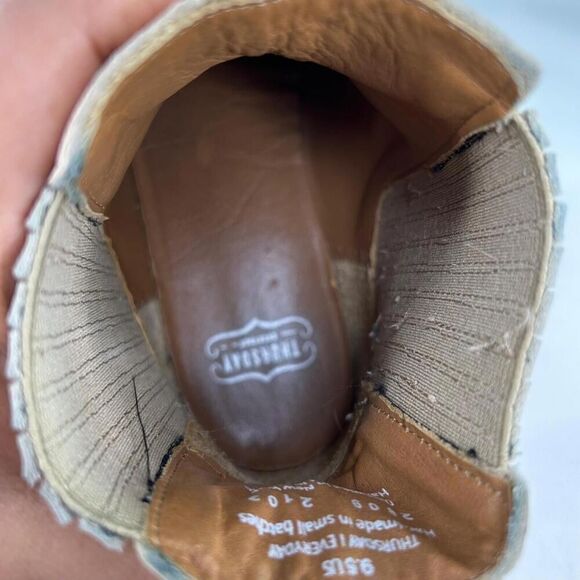 Thursday dreamer Women's Chelsea Boots US 9.5 Natural Beige Leather Pull-On Boot - Picture 9 of 11